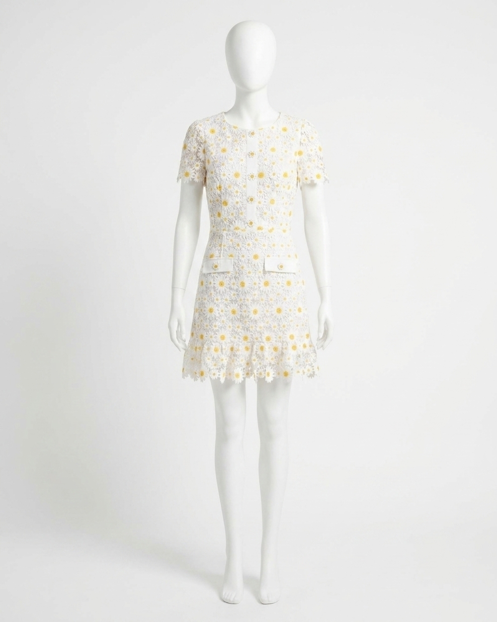 NEW LILLY PULITZER peyton skirted romper in resort white fresh as a daisy lace
